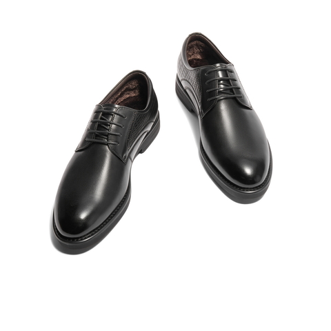 百丽绅士商务皮鞋男鞋2024冬新商场同款牛皮革通勤正装鞋8ML01DM4