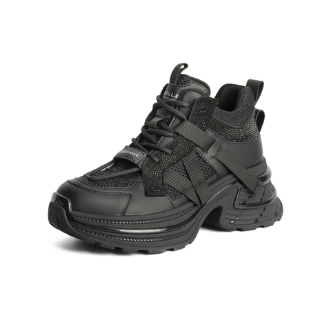 百丽休闲高帮鞋女2024冬新商场同款舒适日常鞋C1M3DDM4