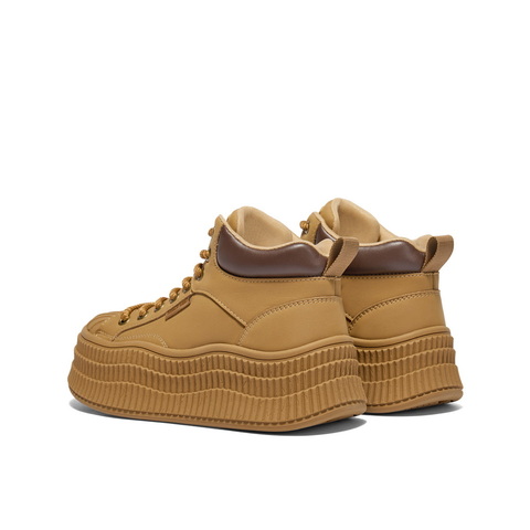 百丽增高厚底高帮板鞋女2024冬新商场同款休闲鞋B9P1DDM4