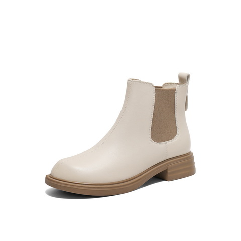 百丽舒适切尔西靴女2024冬新商场同款真皮时尚靴B7D1DDD4