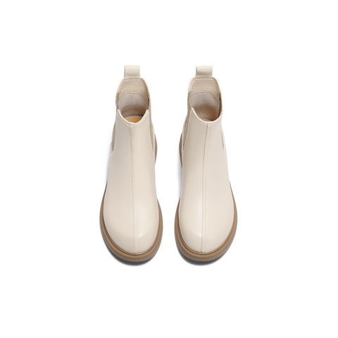 百丽舒适切尔西靴女2024冬新商场同款真皮时尚靴B7D1DDD4