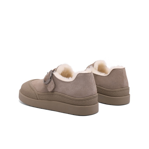 百丽居家保暖毛毛鞋女2024冬新休闲舒适一脚蹬B2258DM4