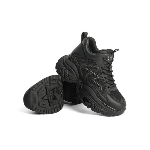 百丽增高厚底高帮老爹鞋女2024冬新商场同款百搭板鞋B9K1DDM4