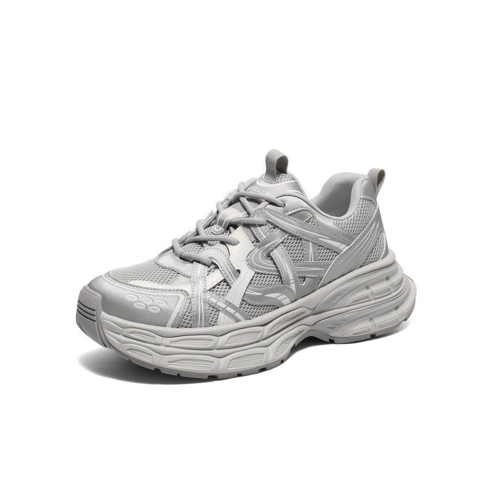 百丽时尚潮搭休闲鞋男2024冬新户外运动风厚底增高老爹鞋A1741DM4