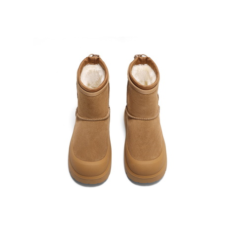 百丽户外舒适雪地靴女2024冬新保暖御寒短靴B2162DD4