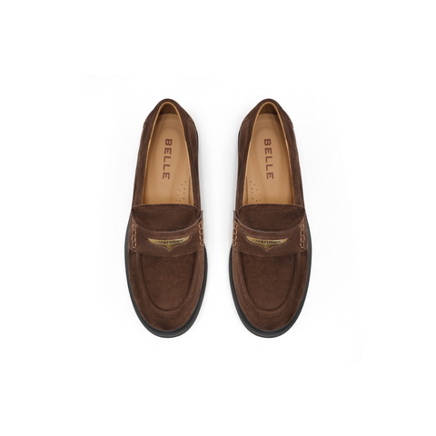 百丽复古乐福鞋女2024秋新商场同款通勤单鞋B5J1DCA4