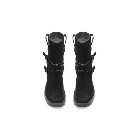 百丽时尚户外时装靴女2024冬季新款商场同款显瘦长筒靴D1Z1DDZ4