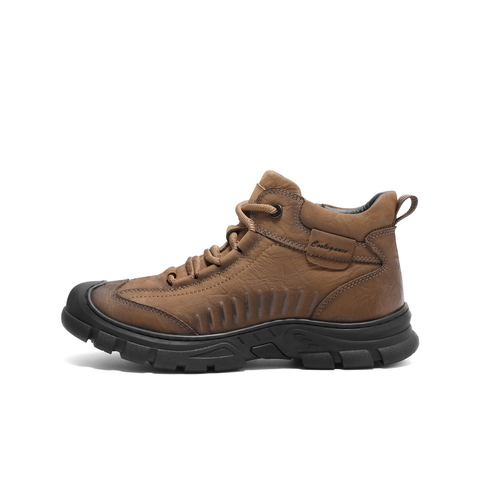 百丽厚底休闲短靴男2024冬新商场同款户外高帮运动鞋加绒8PN01DD4