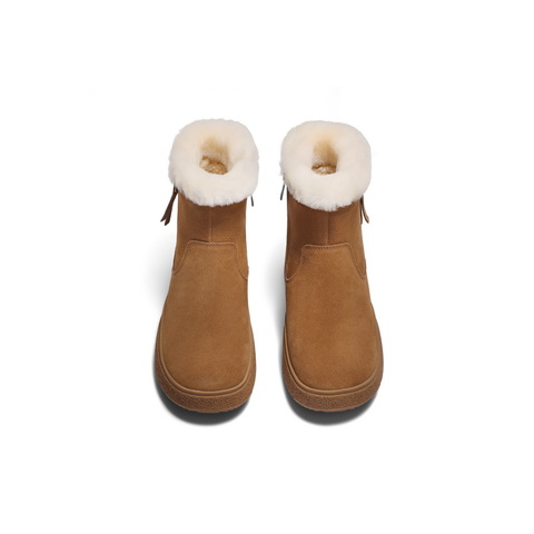 百丽时尚户外雪地靴女2024冬新商场同款保暖加绒短靴C1W1DDD4