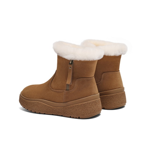 百丽时尚户外雪地靴女2024冬新商场同款保暖加绒短靴C1W1DDD4