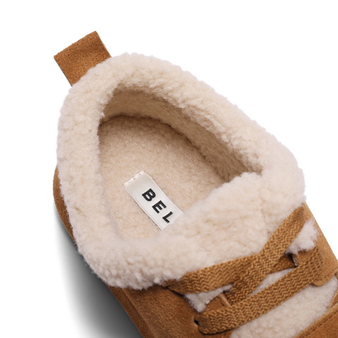 百丽休闲居家勃肯鞋女2024冬新保暖毛毛鞋B2291DM4