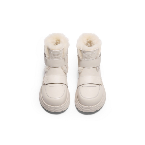 百丽厚底增高雪地靴女2024冬新商场同款加厚保暖休闲短靴D1X1DDD4