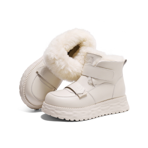 百丽厚底增高雪地靴女2024冬新商场同款加厚保暖休闲短靴D1X1DDD4
