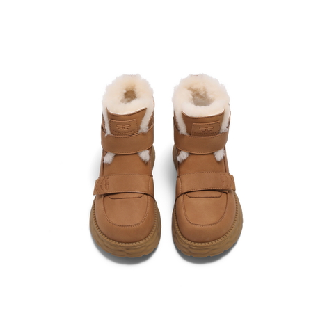 百丽厚底增高雪地靴女2024冬新商场同款加厚保暖休闲短靴D1X1DDD4