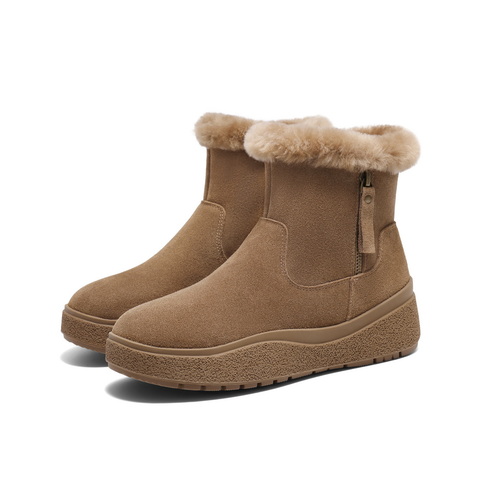 百丽时尚户外雪地靴女2024冬新商场同款保暖加绒短靴C1W1DDD4