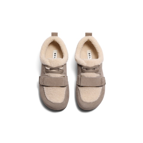 百丽休闲居家勃肯鞋女2024冬新保暖毛毛鞋B2291DM4