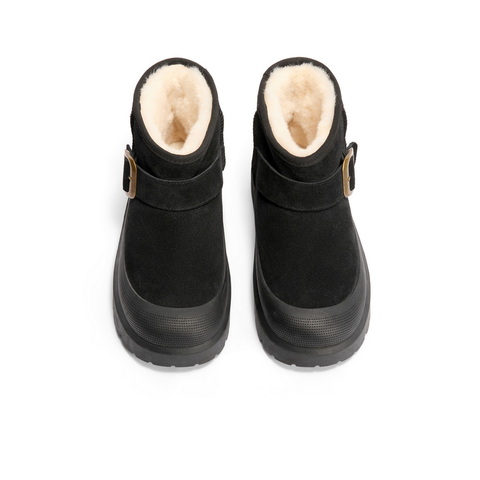 百丽户外休闲雪地靴女2024冬新保暖加绒短靴B2168DM4