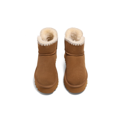 百丽增高厚底雪地靴女2024冬新保暖御寒靴B2271DZ4