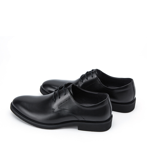 百丽商务正装皮鞋牛皮黑色西装鞋婚鞋大码男士休闲皮鞋10822AM4