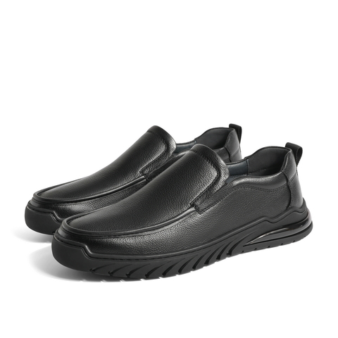 百丽酷雅商务鞋男鞋2024春季牛皮革套脚休闲皮鞋A0957AM4