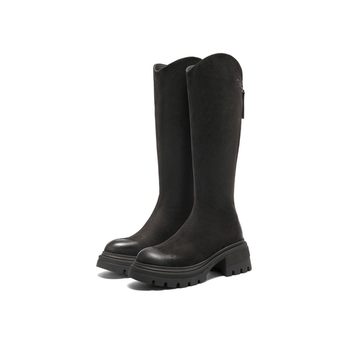 百丽长筒弹力靴女2024冬新商场同款增高时尚靴B9U1DDG4