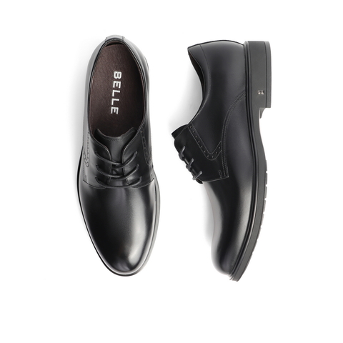 百丽商务皮鞋男鞋2024春牛皮革时尚英伦正装皮鞋B3GJ8AM4