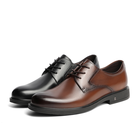 百丽商务皮鞋男鞋2024春牛皮革时尚英伦正装皮鞋B3GJ8AM4