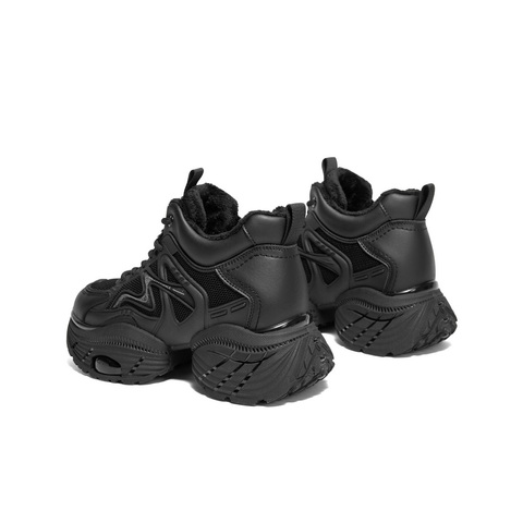 百丽增高厚底高帮老爹鞋女2024冬新商场同款百搭休闲鞋B9K1DDM4