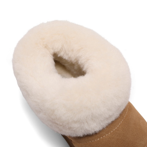 百丽休闲舒适毛毛鞋女2024冬新商场同款加绒保暖鞋D3H1DDM4