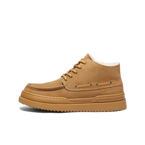 百丽户外休闲雪地靴男靴2024冬新款厚底保暖靴棉靴东北靴A1796DD4