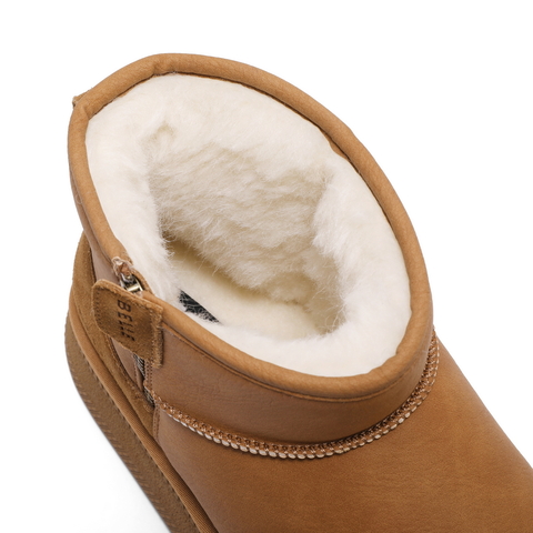 百丽小暖炉休闲男靴2024冬新户外休闲靴保暖雪地靴东北靴A1781DD4