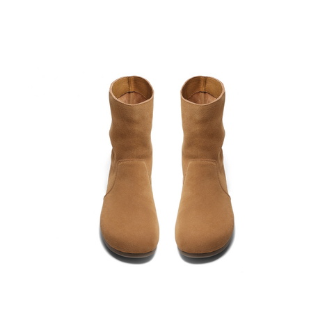 百丽勃肯休闲短靴女2024冬新商场同款显瘦短筒靴D2M1DDZ4