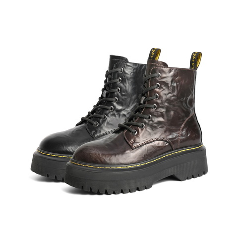 百丽街头复古马丁靴女2024冬新户外徒步短靴B8K1DDZ4