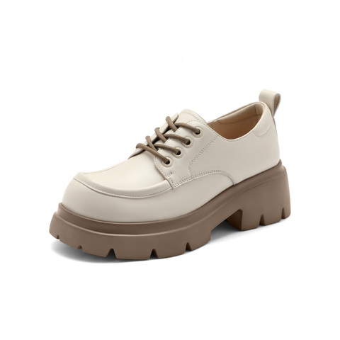 百丽舒适百搭牛津鞋女2024秋新通商场同款勤厚底小皮鞋B1Q1DCM4