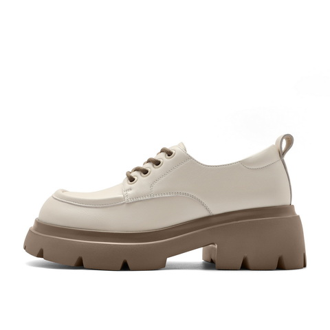 百丽舒适百搭牛津鞋女2024秋新通商场同款勤厚底小皮鞋B1Q1DCM4