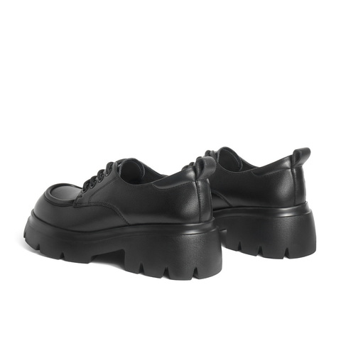 百丽舒适百搭牛津鞋女2024秋新通商场同款勤厚底小皮鞋B1Q1DCM4