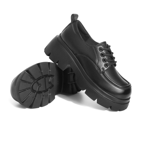 百丽舒适百搭牛津鞋女2024秋新通商场同款勤厚底小皮鞋B1Q1DCM4