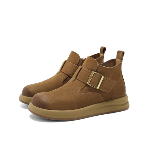 百丽休闲时尚高帮休闲靴2024冬新商场同款真皮舒适短靴D4P1DDD4