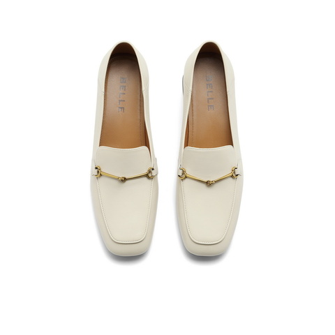 百丽马衔扣通勤乐福鞋女24秋新商场同款平跟单鞋BZ521CA4