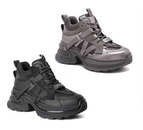 百丽休闲高帮鞋女2024冬新商场同款舒适日常鞋C1M3DDM4