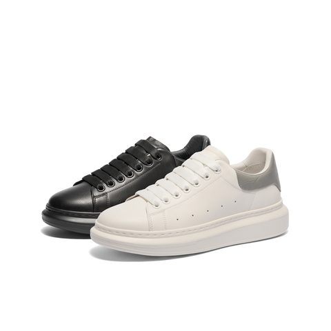 百丽青春减龄小白鞋男2024秋牛皮革厚底增高百搭休闲板鞋A1761CM4