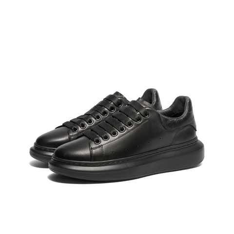 百丽青春减龄小白鞋男2024秋牛皮革厚底增高百搭休闲板鞋A1761CM4