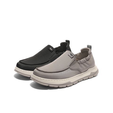 百丽清爽透气休闲布鞋男鞋夏季舒适厚底爸爸鞋一脚蹬懒人鞋A2096BM4