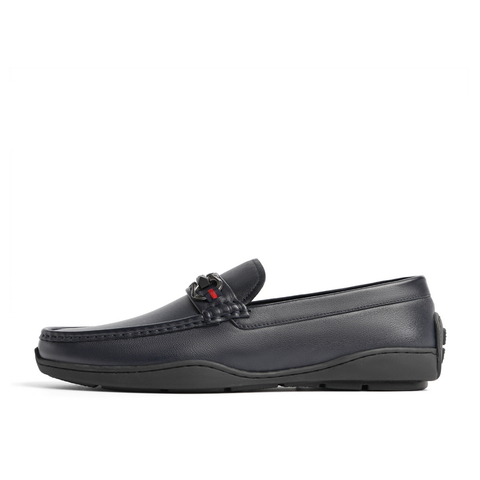 百丽舒适豆豆鞋男鞋2024夏牛皮革套脚休闲鞋11608BM4