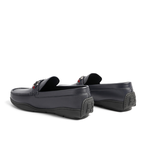 百丽舒适豆豆鞋男鞋2024夏牛皮革套脚休闲鞋11608BM4