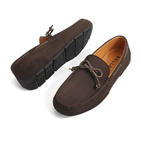 百丽舒适豆豆鞋男2024春新羊皮革通勤单鞋A0930AM4