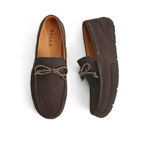 百丽舒适豆豆鞋男2024春新羊皮革通勤单鞋A0930AM4