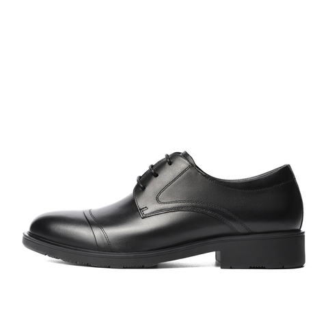 百丽英伦风潮流皮鞋男鞋2024春牛皮革商务正装皮鞋A0591AM4