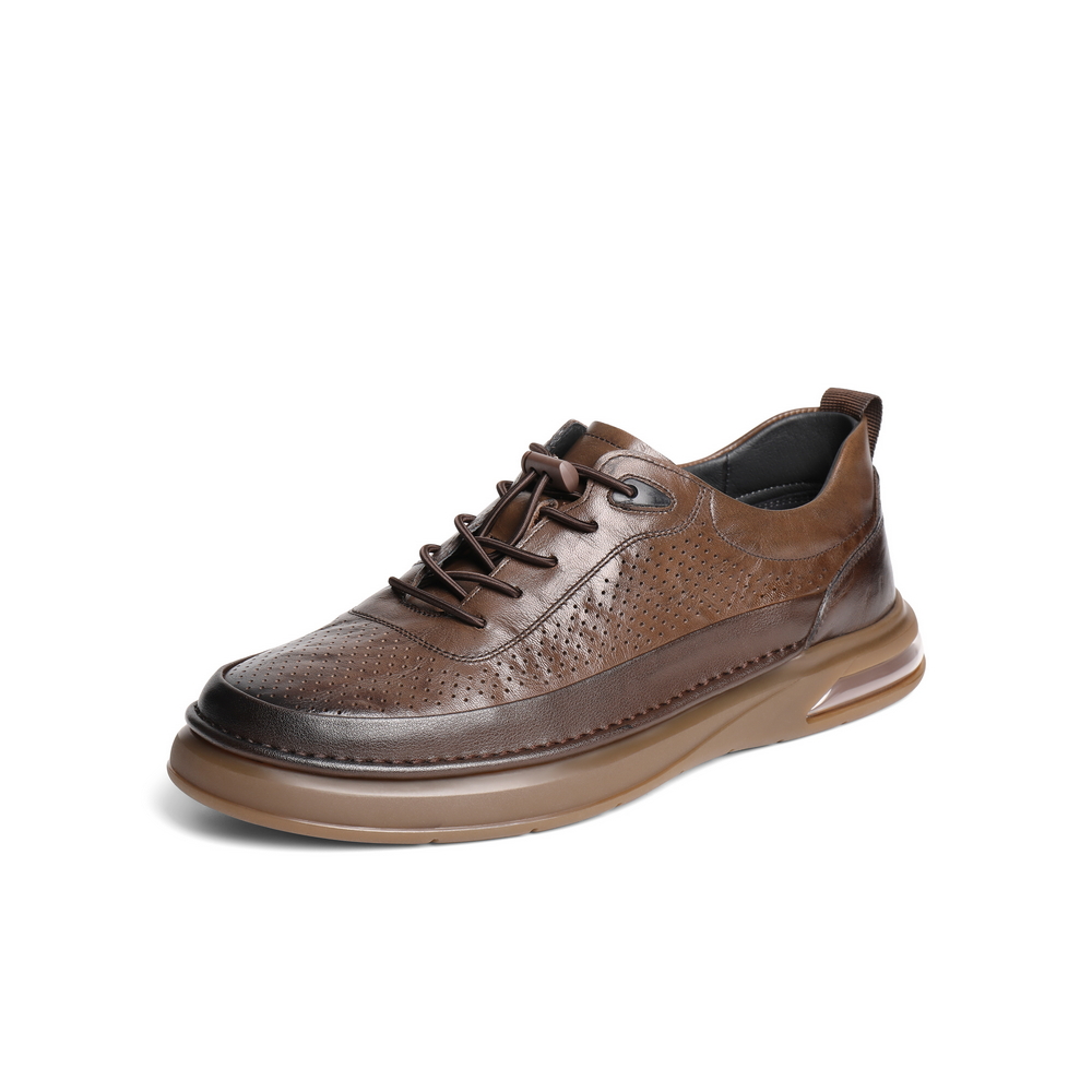 百丽打孔透气休闲健步鞋男2025夏季舒适潮搭户外运动板鞋A1953BM4