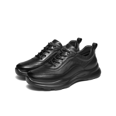 百丽厚底增高健步鞋男鞋秋款牛皮革舒适户外休闲商务运动鞋A2221CM4